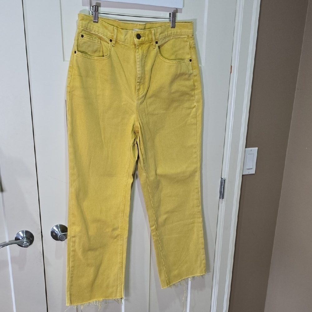 BDG High-Waisted Cowbody Raw Hem Colourful Jeans